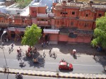 インド、ジャイプールの風の宮殿からの眺め
