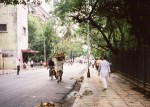 インド、ムンバイの裏通り