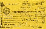インド、コルカタのプリペイドタクシーのチケット