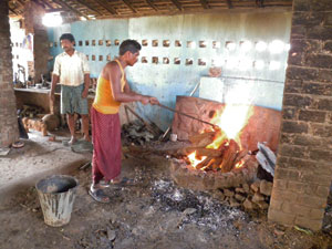 インド、先住民の工房