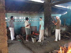 インド、先住民の工房