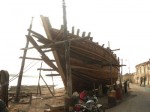 インド、ポルバンダールの造船風景