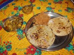 インド、カッチ地方の民家で食べた昼食