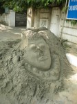 インド、砂の芸術作品