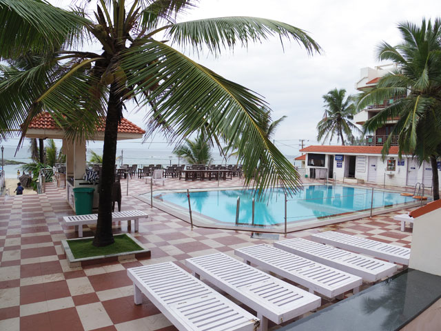 南インド、ケララ州、コヴァラムビーチのホテル「Hotel Sea Face」