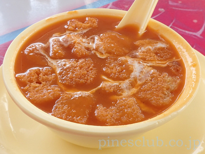 インド・ディウのレストランで食べたトマトスープ